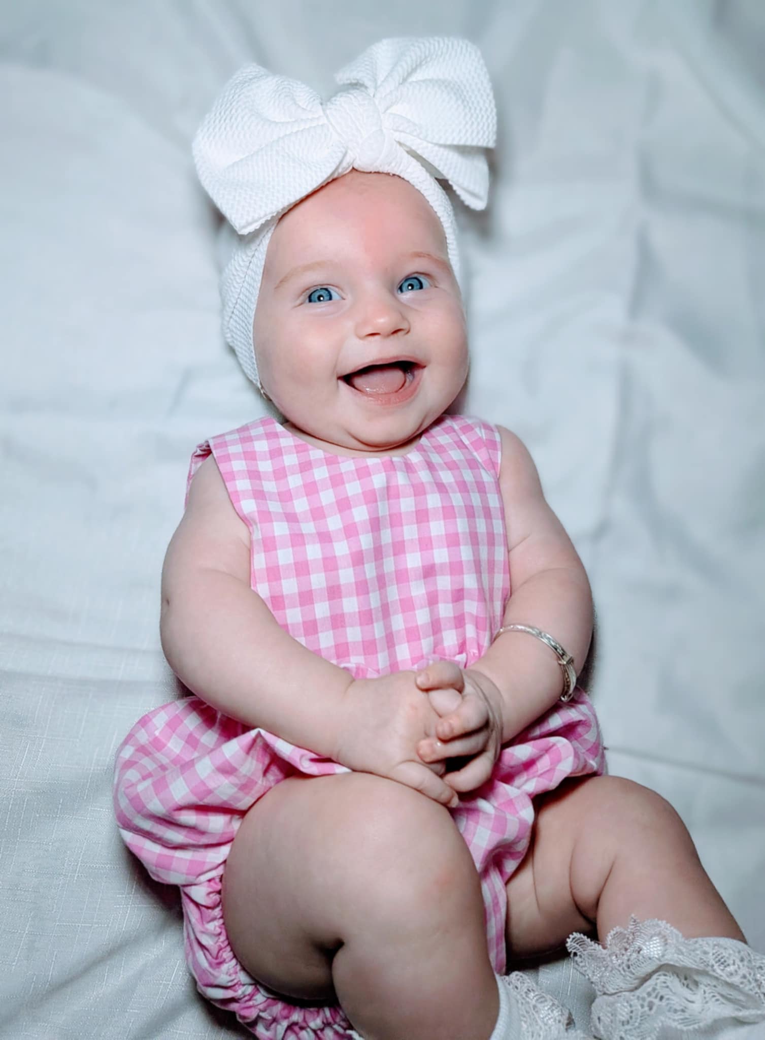 Adorable The Label Pink Gingham Romper – Size 00