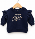 My Mum Is My Stylist Jumper – Navy (0–3 Months) Ollie’s place