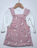 Cupcakes & Cashmere Floral Corduroy Pinafore Dress Set – Size 18 Months