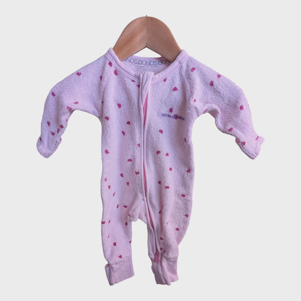 3 x Bonds Baby Girl Warmer Zippies – Size 0000 (Newborn)~Beautiful Colours 🩷💜