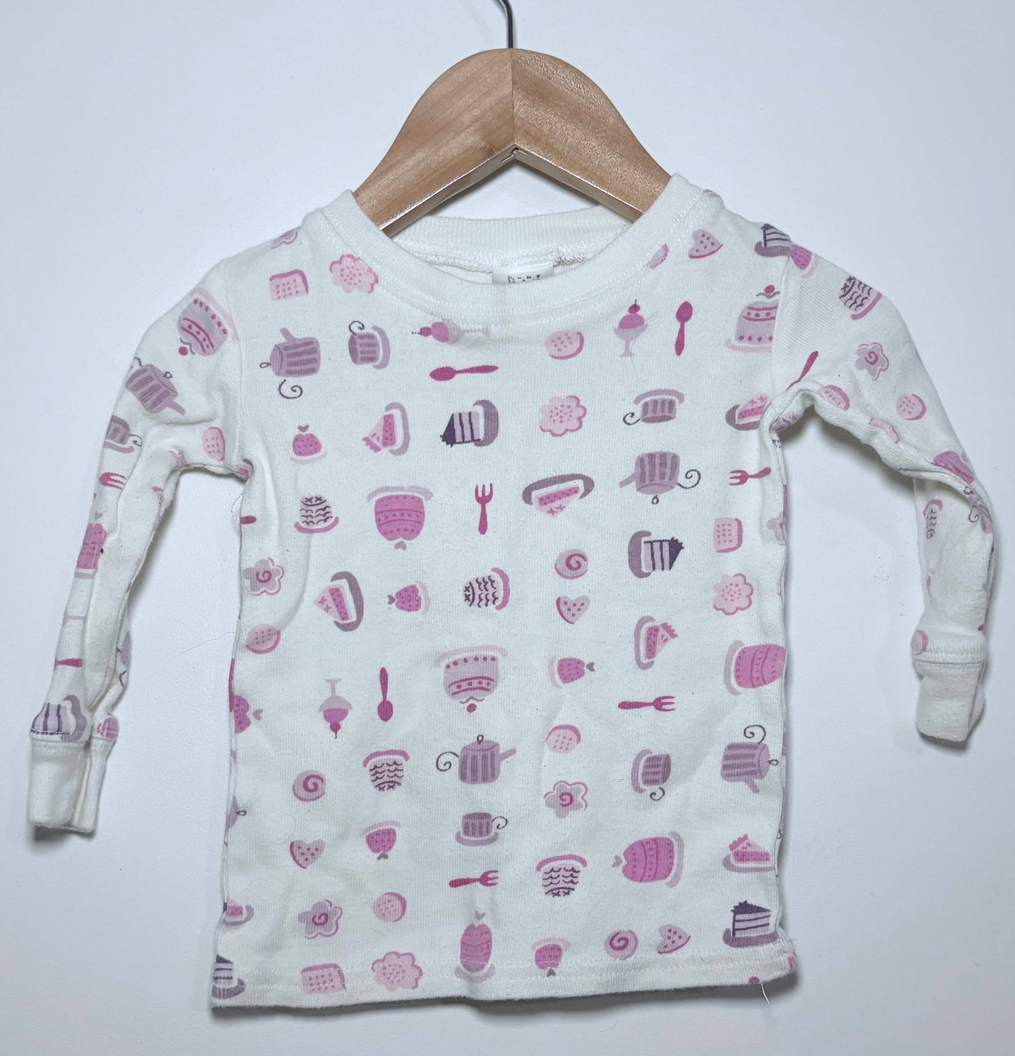 Baby GAP Long Sleeve Top – Pink Print (6–12 Months)