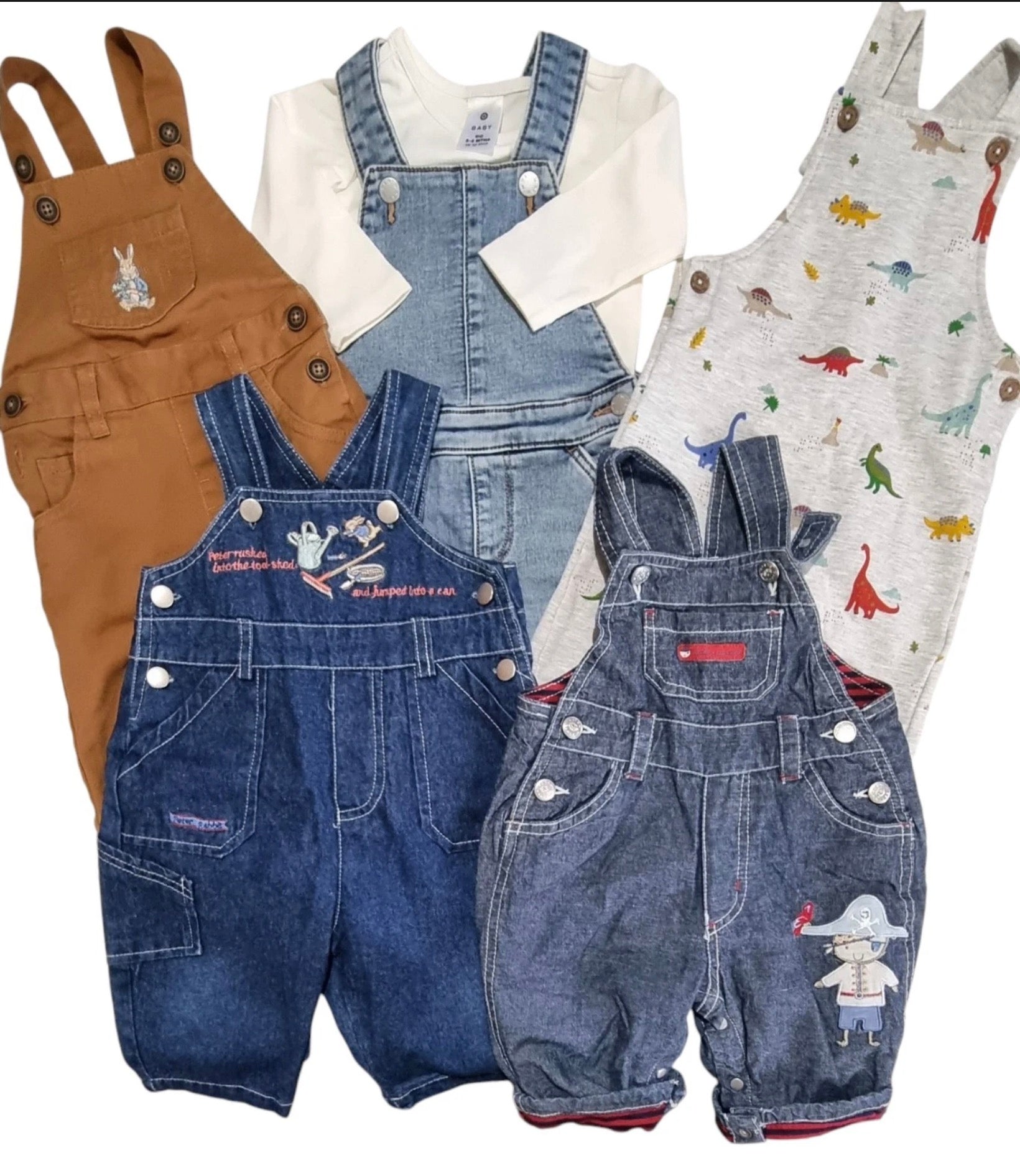 Baby Overalls Bundle~Size 00 (3-6 Months)~Peter Rabbit & Pumpkin Patch ~Adorable