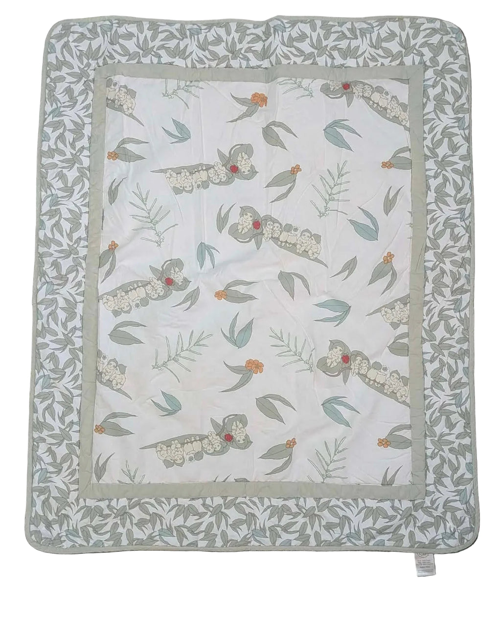 Neutral Botanical Baby Play Mat / Reversible Blanket