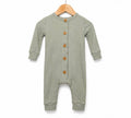 Ribbed Button Romper – Sage Green (Size 00) La Sienna Couture