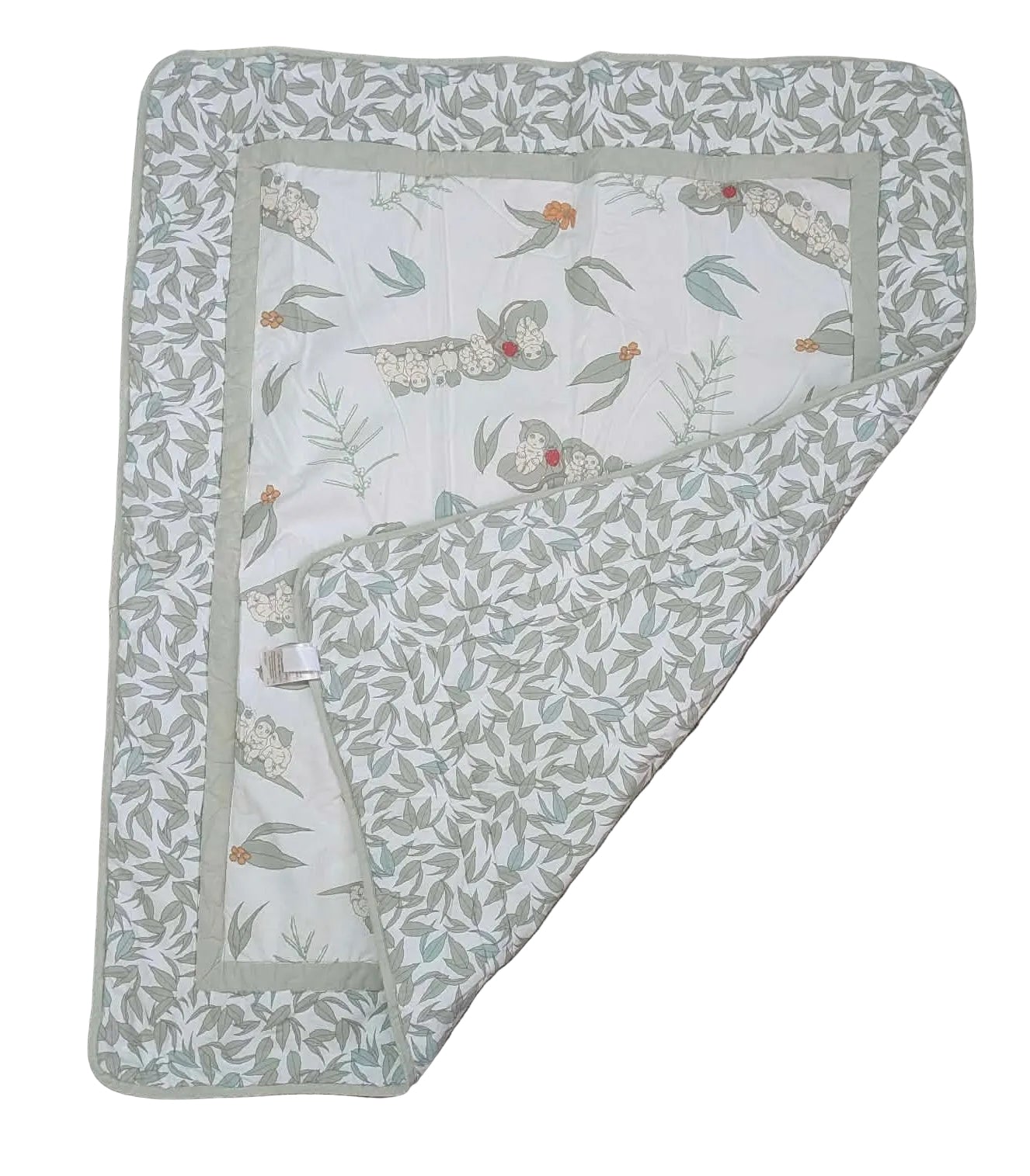Neutral Botanical Baby Play Mat / Reversible Blanket