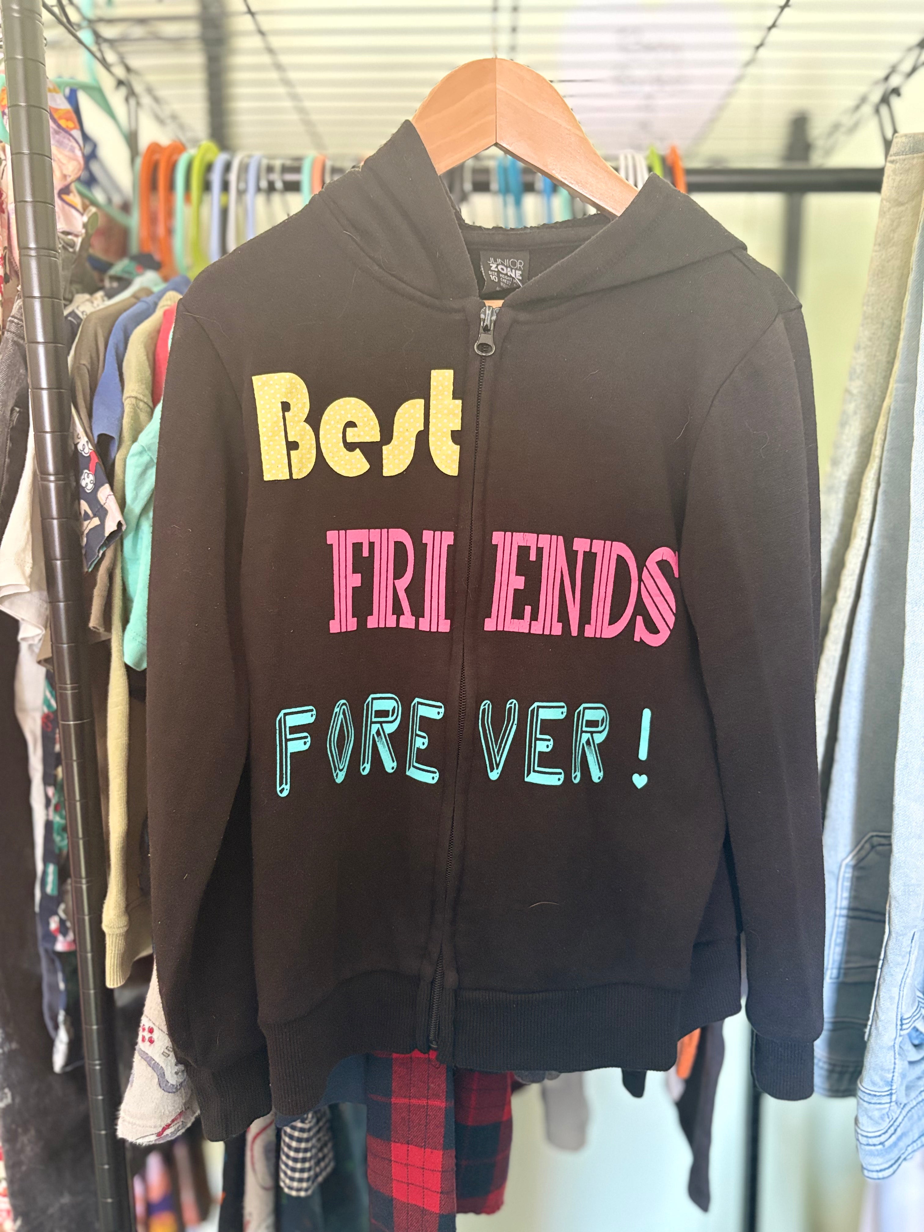 Junior zone jacket with hood -size 10 ￼