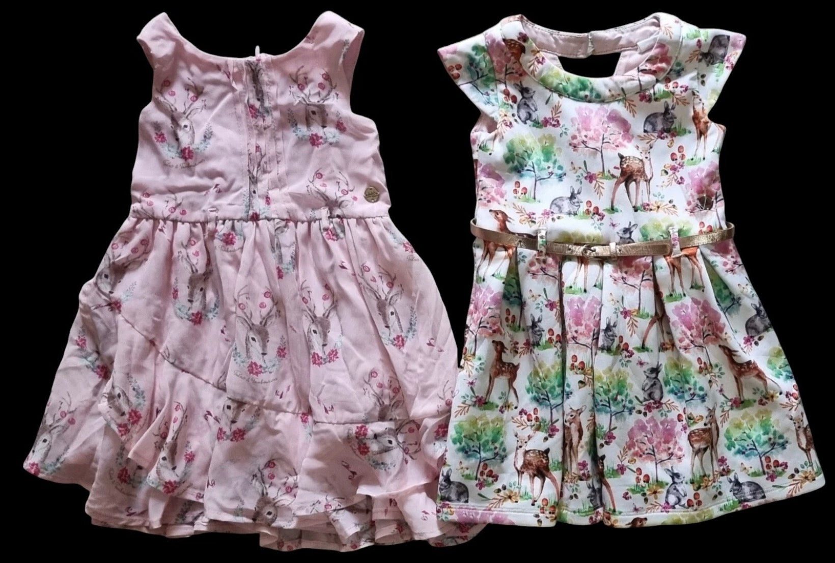 Size 2 LITTLE DEERS BAMBI Toddler Dresses  by TUTU'S & TAMBOURINES ~Stunning 🩷 h