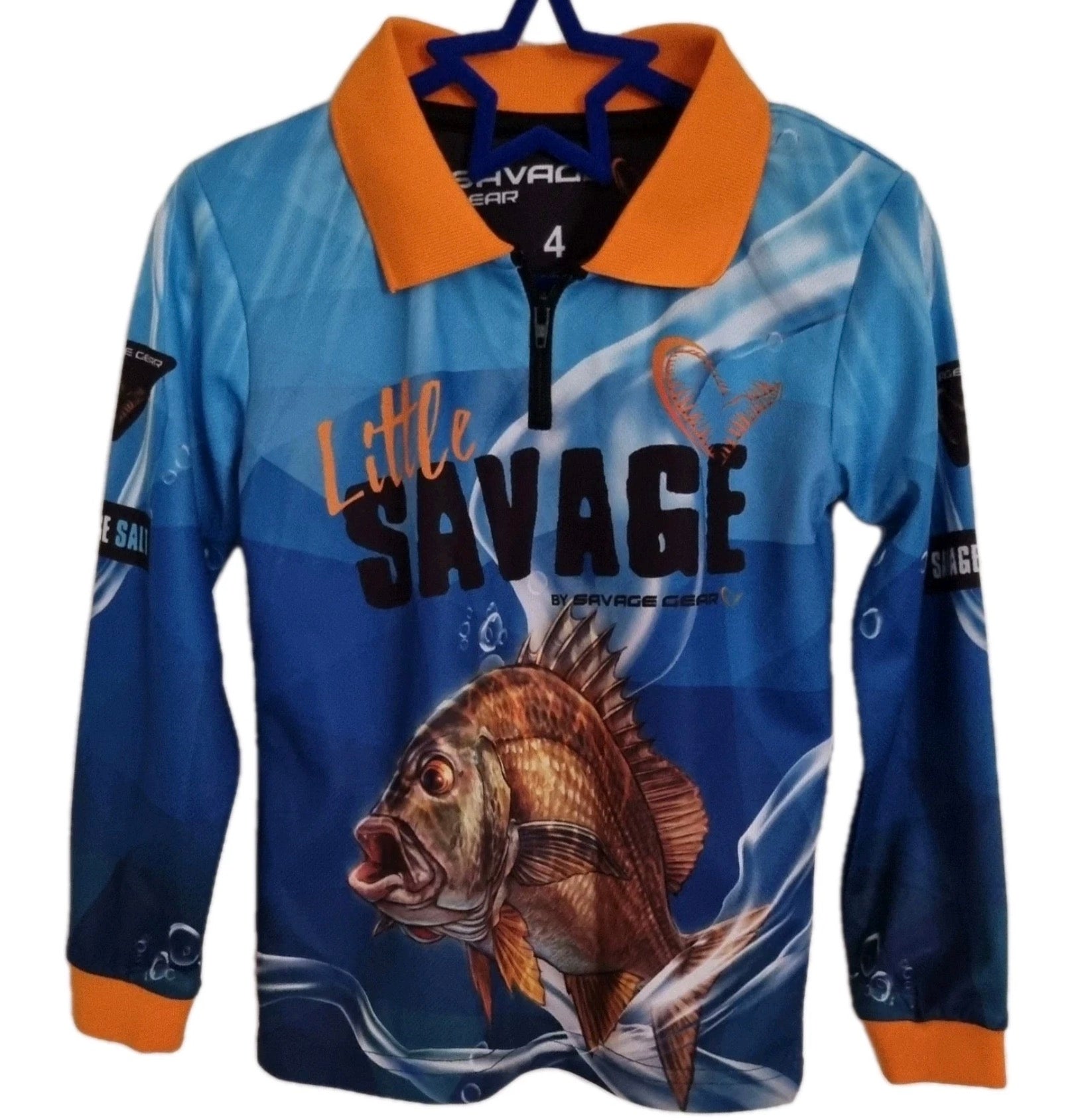 SAVAGE Long Sleeve  Fishing/casual Shirt~Kids Size 4~Unreal Graphics~Brand New