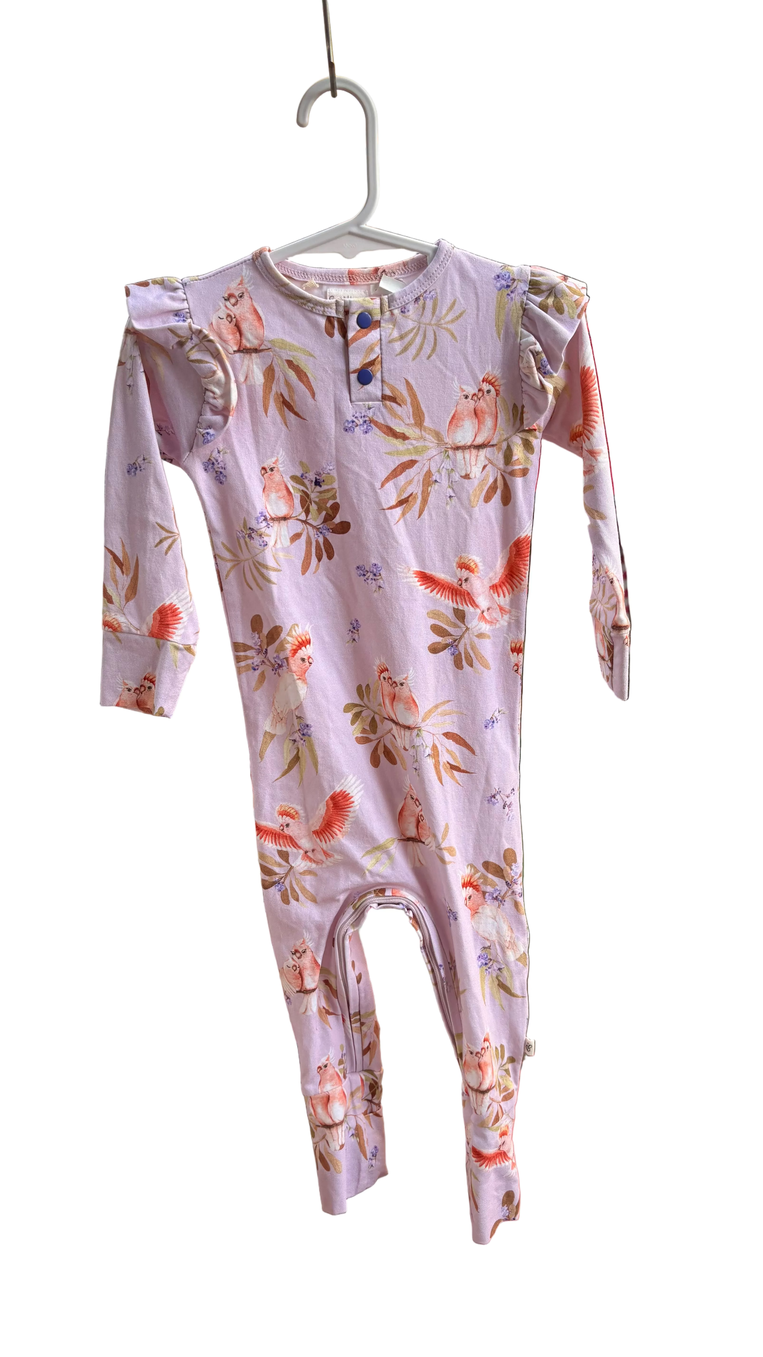 Snuggle Hunny Cockatoo Long Sleeve Romper – Size 1