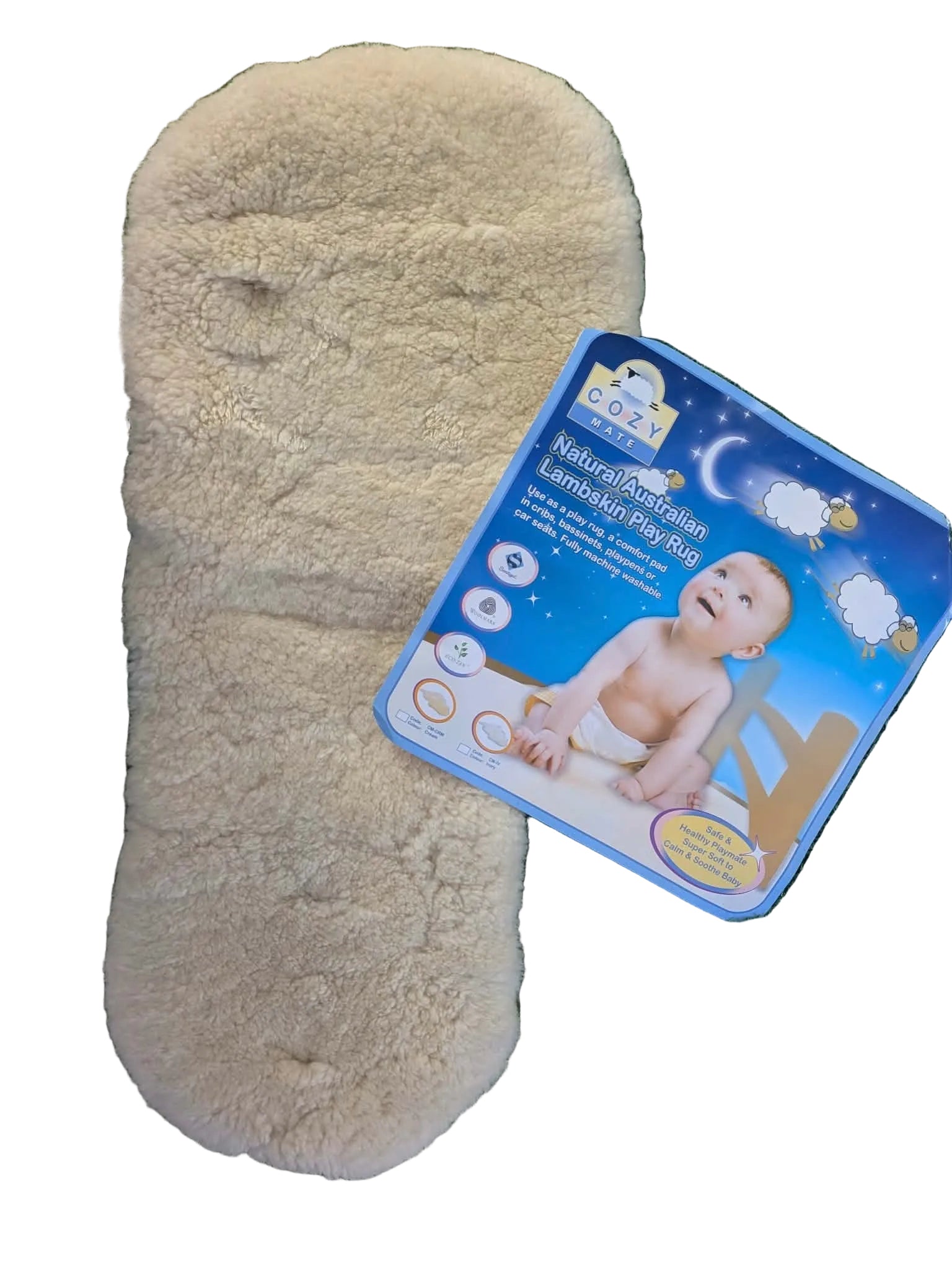 Cozy Mate Natural Australian Lambskin Pram Liner