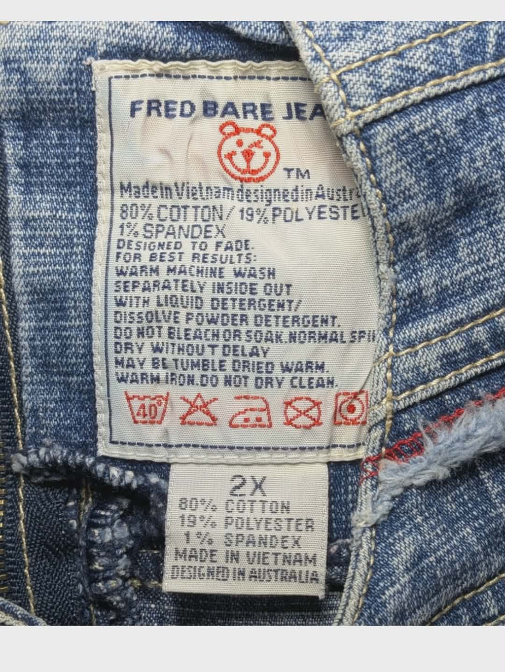 VINTAGE FREDBARE Denim DRESS~SIZE 2~100% Cotton~EXCELLENT COND