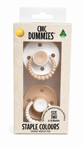 🤍 CMC Staple Colours Dummy Set (Size Two 6–18 Months)