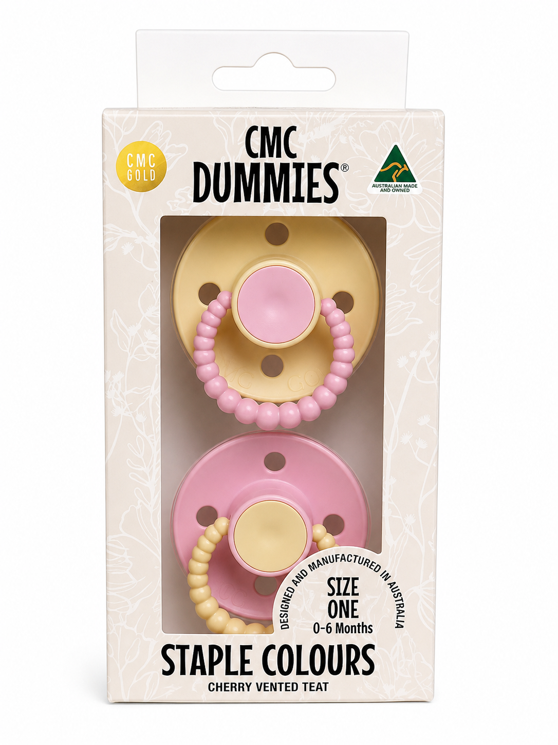 🌸 CMC Staple Colours Dummy Set – Pink & Neutral (Size One 0–6 Months)