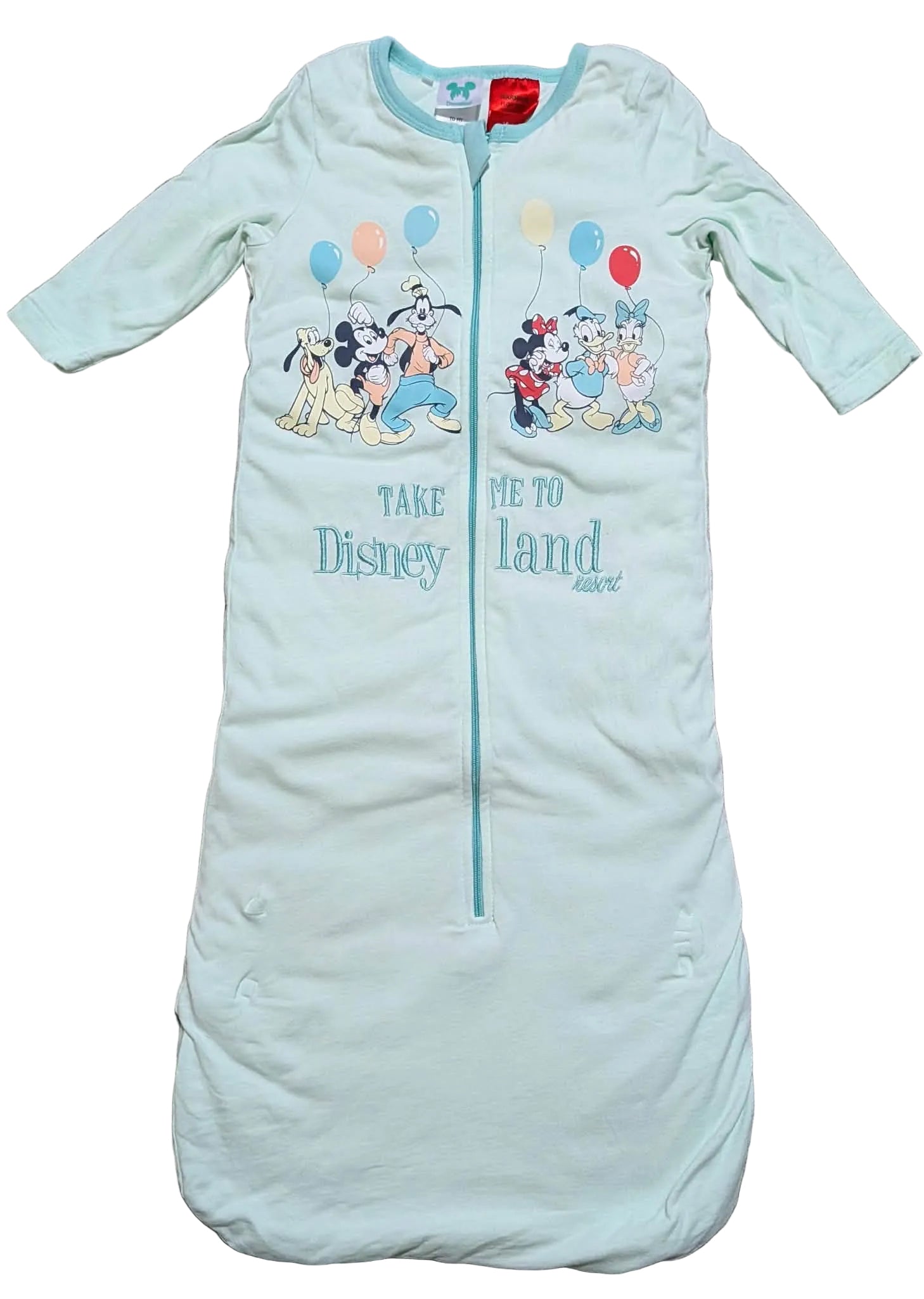 Disneyland Baby Sleep Suit – Mint (Size 0–1)