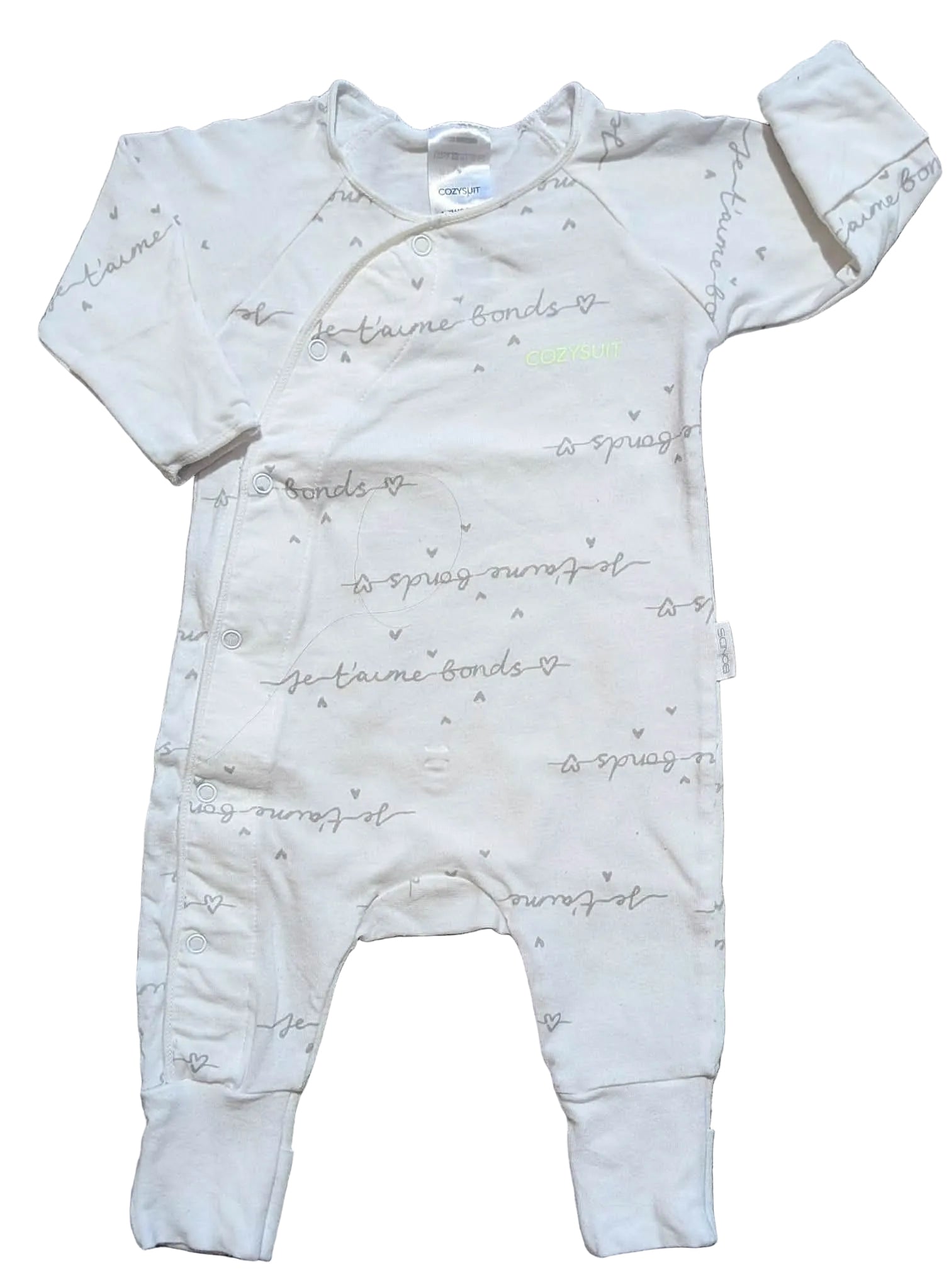 Bonds Baby Cozysuit – Newborn (Size 0000)