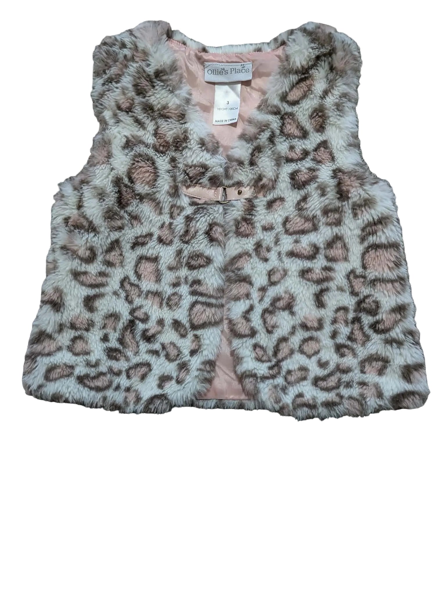 Ollie’s Place Faux Fur Vest – Size 3