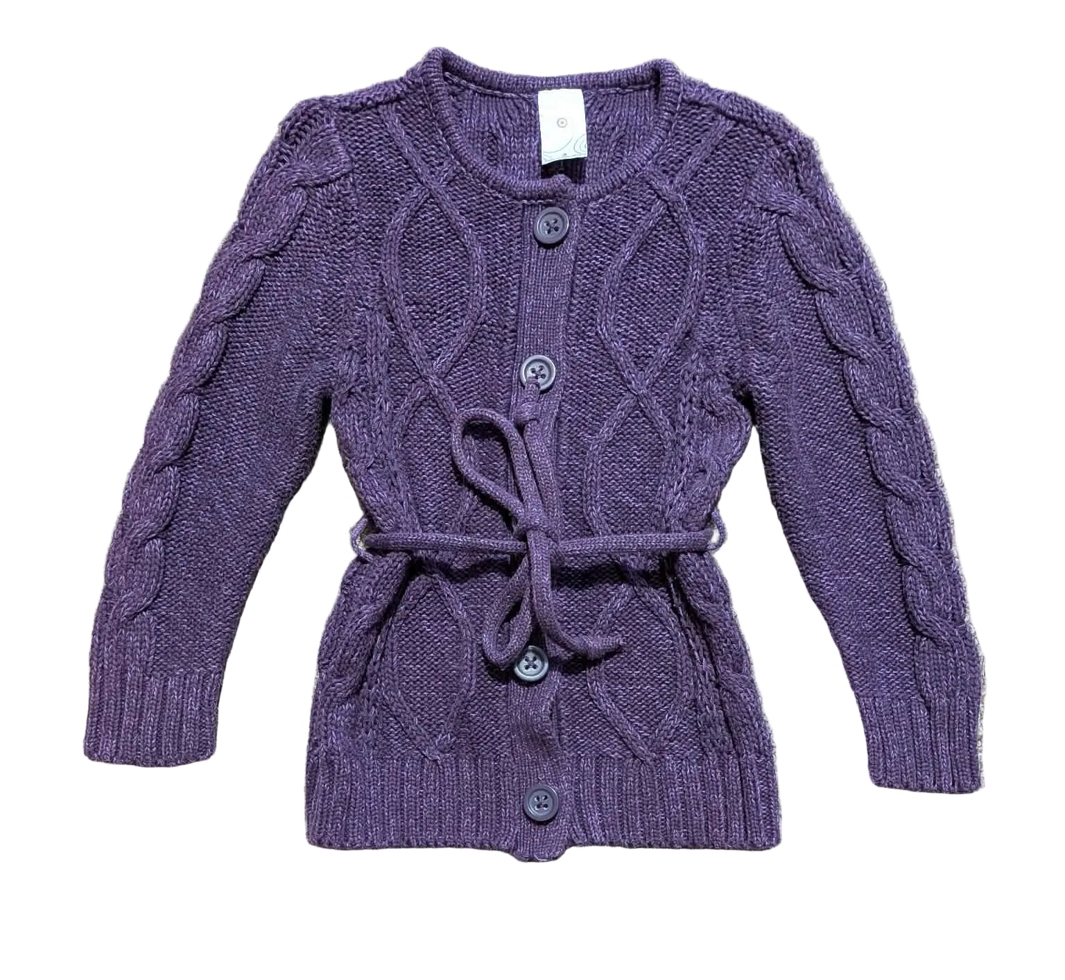 Girls Knit Cardigan – Purple (Size 3)