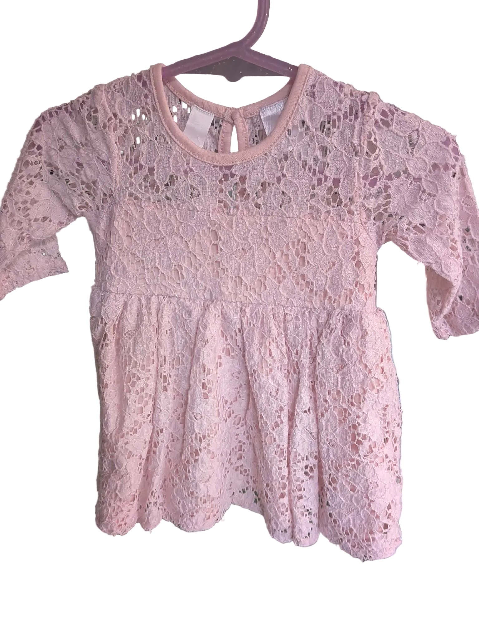 Dimples Blush Lace Dress - Size 00