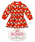 Bonds Floral Sweat Dress – Size 2 (18–24 Months)