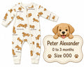 Peter Alexander Puppy Zip Wondersuit – Size 000 (0–3 Months)