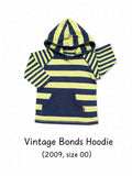 Vintage Bonds Striped Hoodie – Yellow & Navy | Size 00 (2009)
