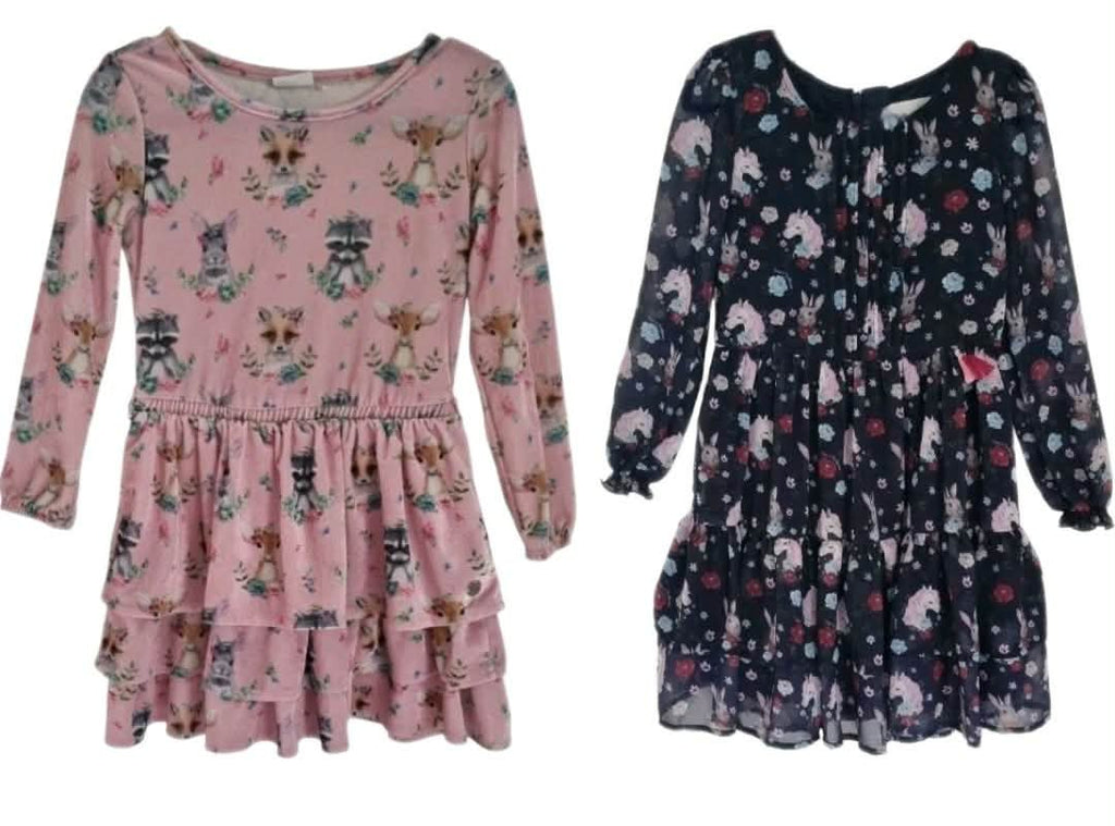 2 x TUTUS & TAMBOURINES Girls Winter Dresses~Size 5 & 6~Simply Gorgeous 🐹🐰