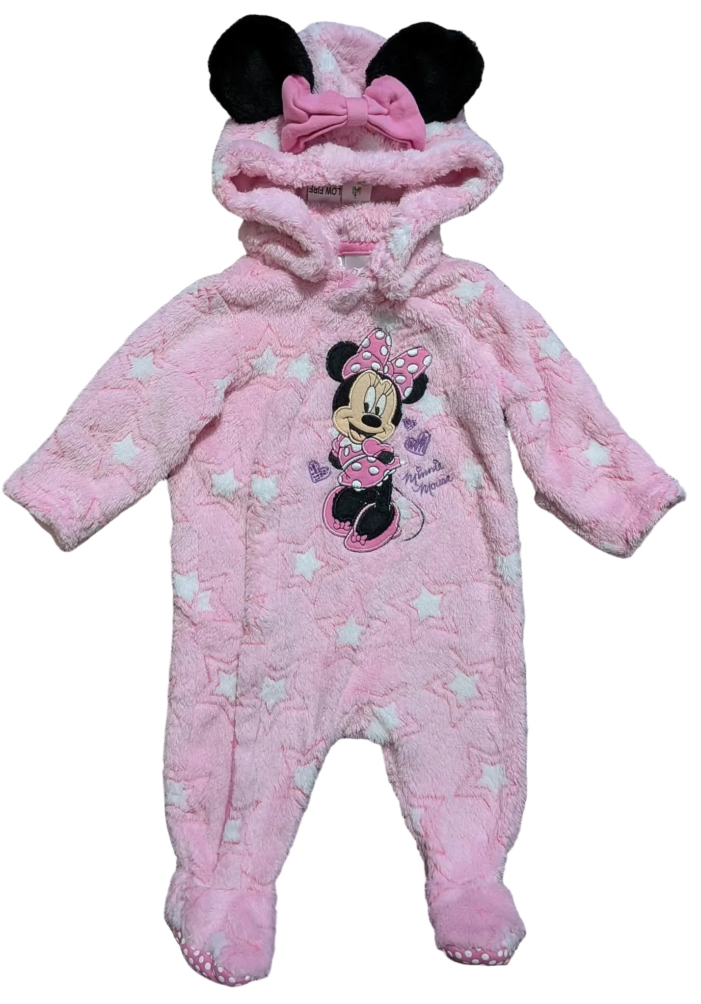 Disney Minnie Mouse Plush Hooded Onesie – Size 000