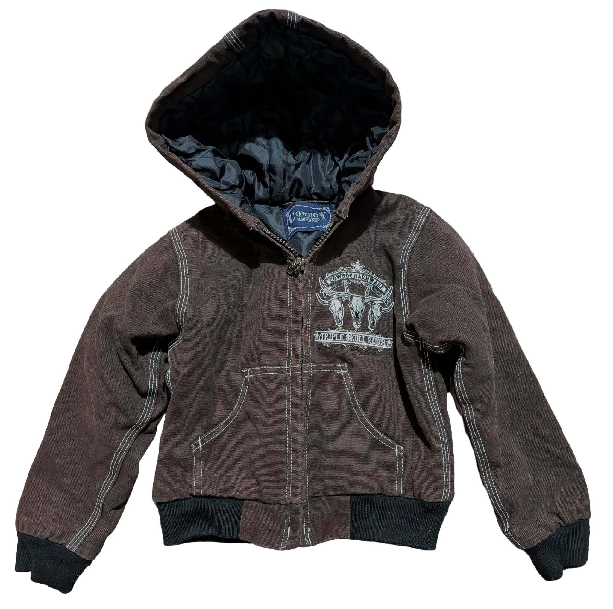Cowboy Hardware “Triple Skull Ranch” Hooded Jacket – Size 3