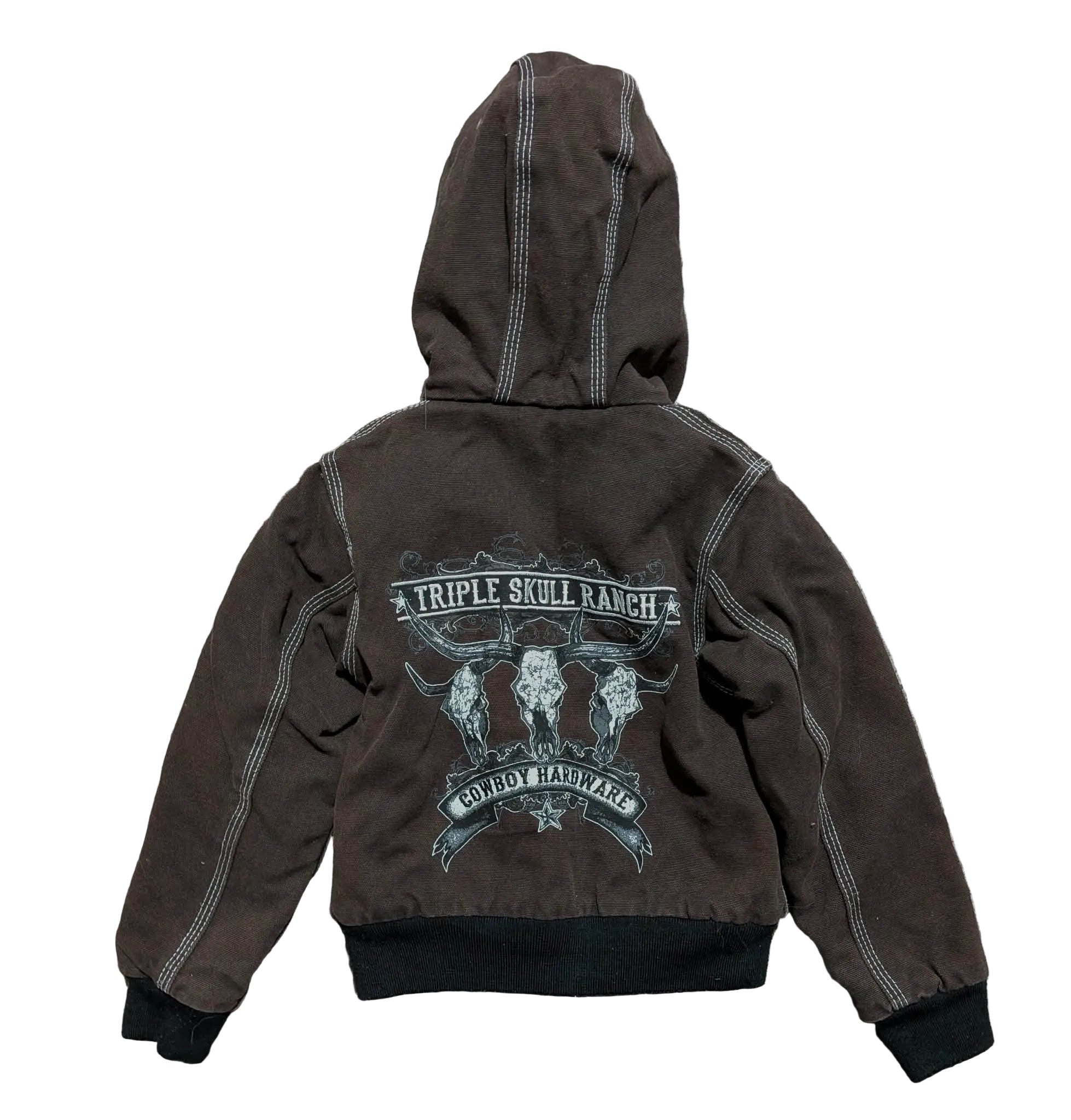 Cowboy Hardware “Triple Skull Ranch” Hooded Jacket – Size 3