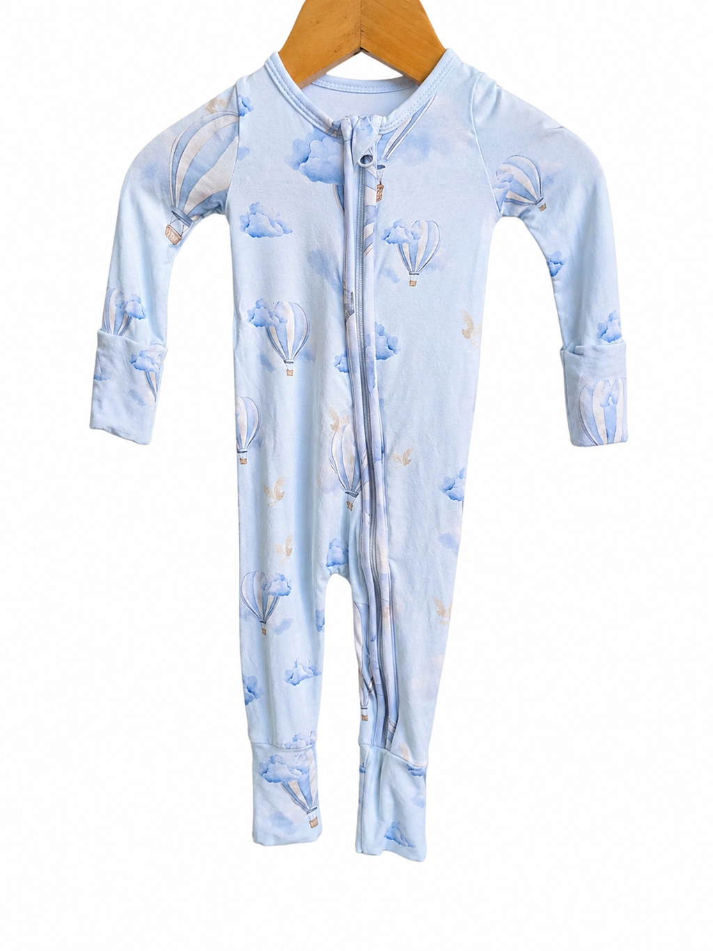 Zayelle Zip Romper – Size 000 (0–3 Months) ☁️💙