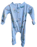 Snuggle Hunny Zip Romper – Size 000 (0–3 Months) | Ocean Print