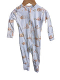Snuggle Hunny Zip Romper – Size 0 (6–12 Months) | Woodland Print