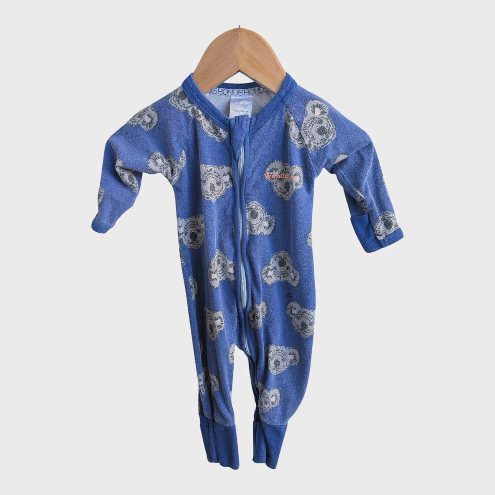 4 x  BONDS ZIPPY WONDERSUITS – SIZE 000(0-3 MONTHS)-OCEAN & ANIMAL PRINTS 🐅🐨🦂