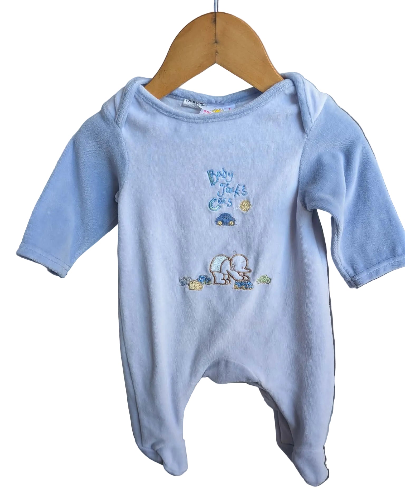 Baby Jack’s Cars Velour Onesie – Size 000
