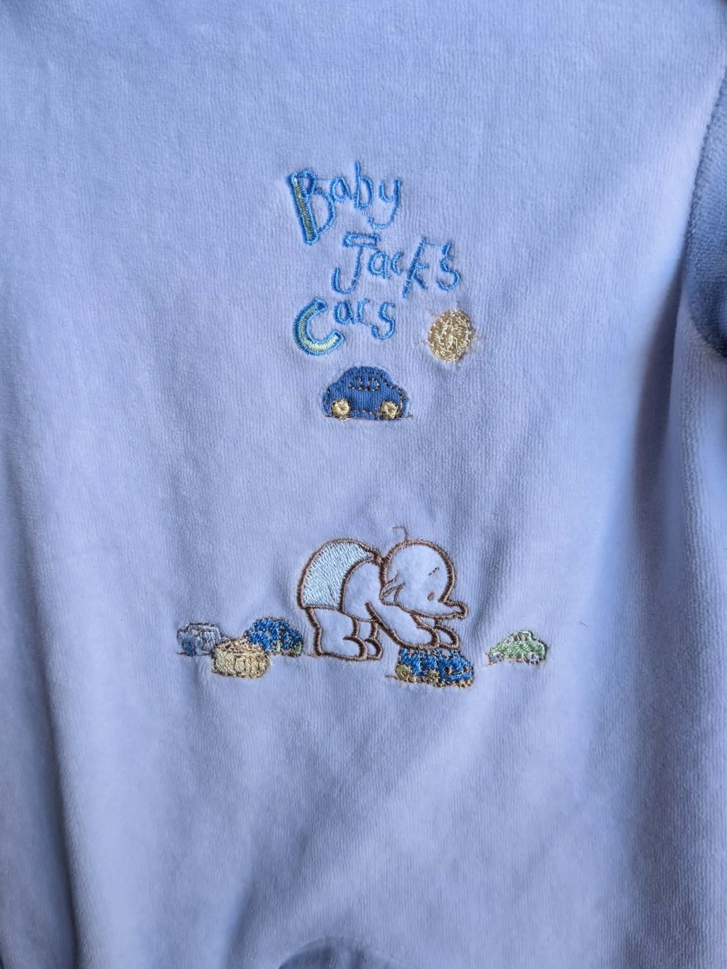 Baby Jack’s Cars Velour Onesie – Size 000