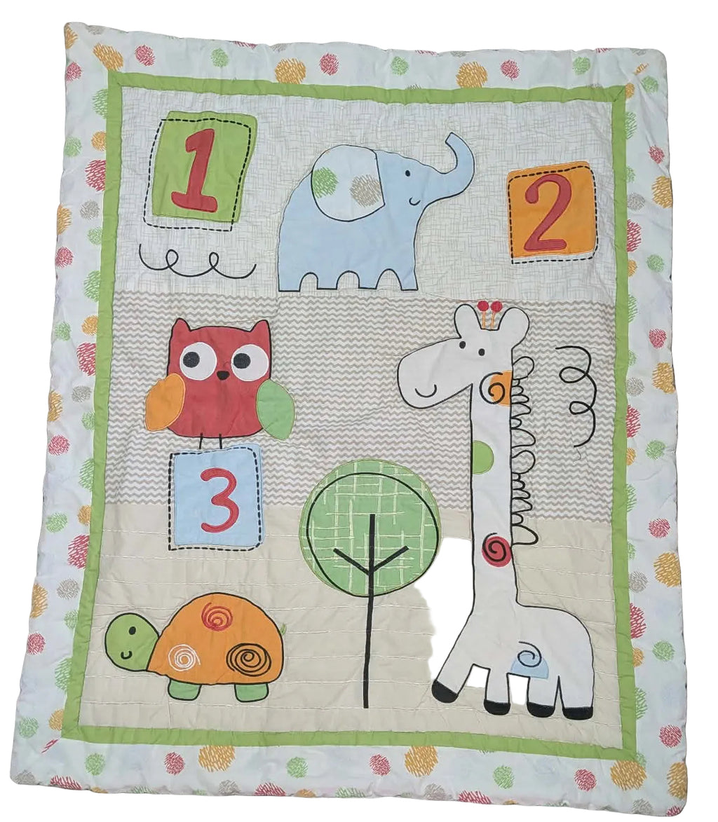 Colourful Animal Baby Play Mat / Reversible Activity Blanket