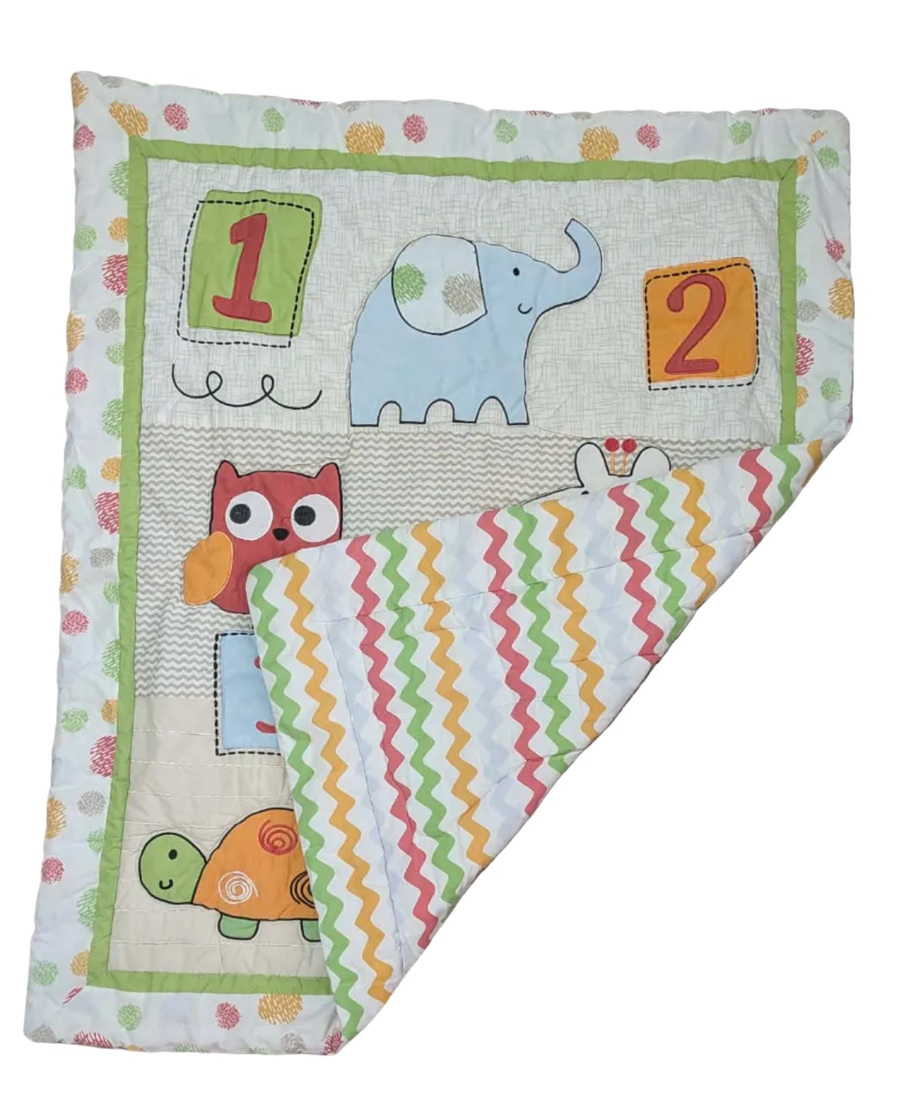 Colourful Animal Baby Play Mat / Reversible Activity Blanket