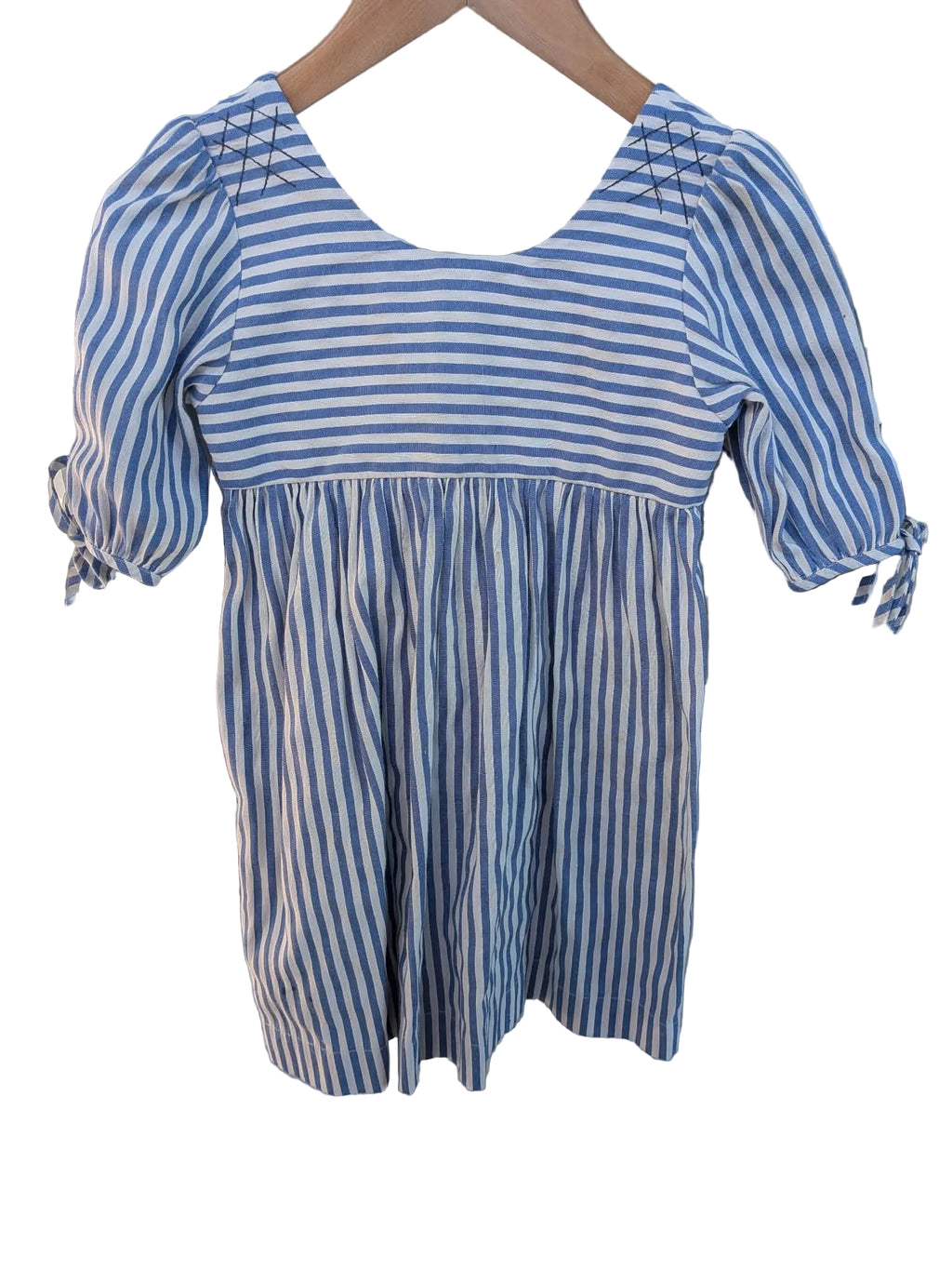 Lacey Lane ￼ Blue & White Stripe Dress – Size 4