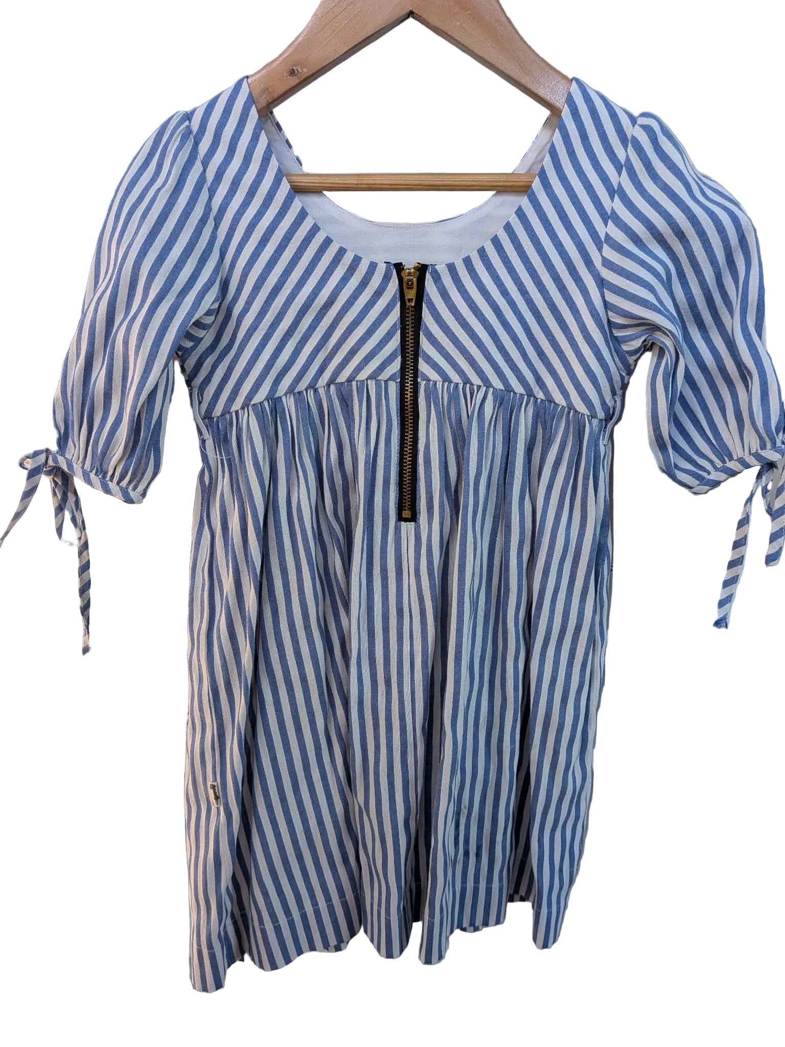 Lacey Lane ￼ Blue & White Stripe Dress – Size 4