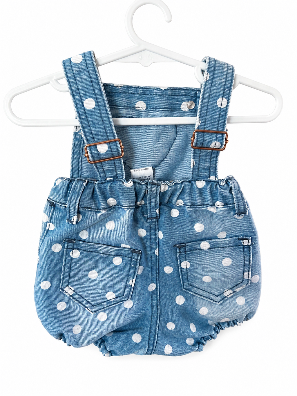 Baby Berry Polka Dot Denim Romper – Size 0000