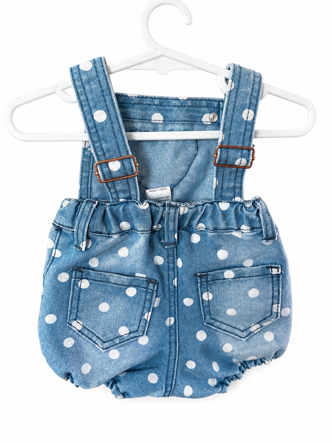 Baby Berry Polka Dot Denim Romper – Size 0000